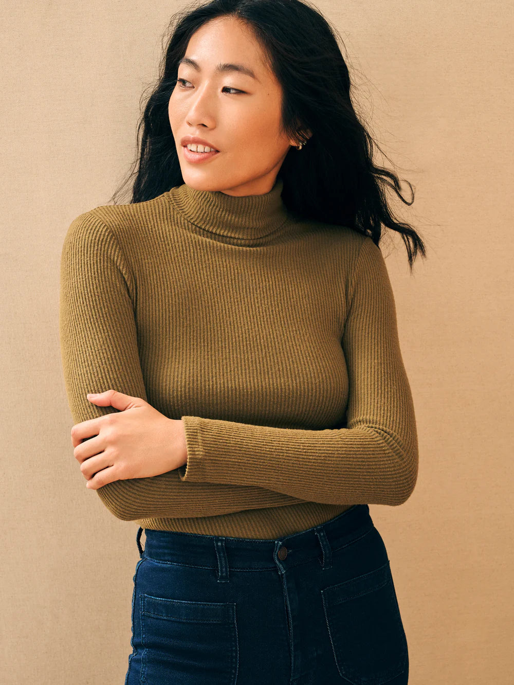 Faherty Legend Ribbed Turtleneck