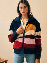 Load image into Gallery viewer, Faherty High Pile Fleece Jacket in Mountain Sunset