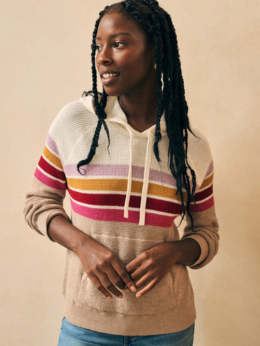 Faherty Throwback Sweater Hoodie in Catching Rays - FINAL SALE