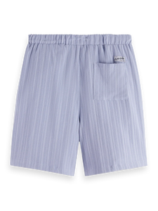 Scotch and Soda Mens Fave - tonal striped regular fit bermuda shorts