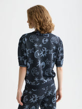 Load image into Gallery viewer, Scotch and Soda Jacquard Short Sleeve Pullover in Cosmic Sky Spaced Carbon - FINAL SALE