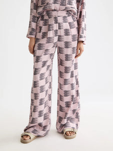 Scotch and Soda Eleni - High Rise Wide Leg Pajama Pant in Feather Block