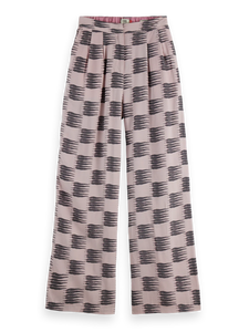Scotch and Soda Eleni - High Rise Wide Leg Pajama Pant in Feather Block