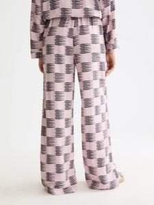 Scotch and Soda Eleni - High Rise Wide Leg Pajama Pant in Feather Block