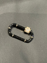 Load image into Gallery viewer, Goldfine Large Enamel + Pave Clasp