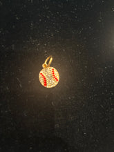 Load image into Gallery viewer, Goldfine Baseball Charm