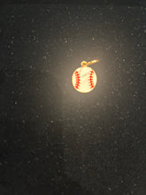 Load image into Gallery viewer, Goldfine Baseball Charm
