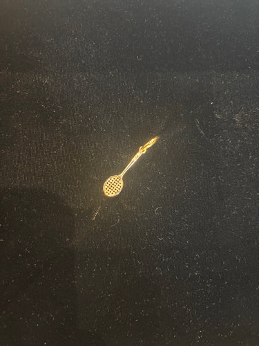 Goldfine Gold Tennis Racket Charm