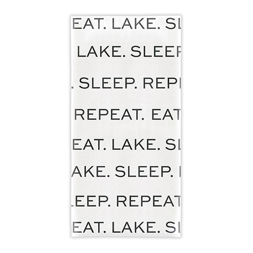 Santa Barbara Design Studio Face To Face Thirsty Boy Tea Towel Eat. Lake. Sleep. Repeat.