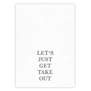 Santa Barbara Design Studio Face To Face Tea Towel Let's Just Get Take Out