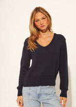 Load image into Gallery viewer, John + Jenn Brody V-Neck Sweater in Navy