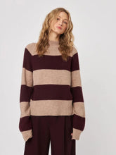 Load image into Gallery viewer, John + Jenn Edison Sweater in Pinot Stripe