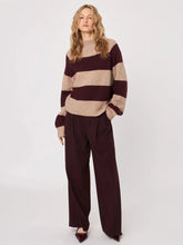 Load image into Gallery viewer, John + Jenn Edison Sweater in Pinot Stripe