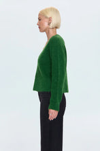 Load image into Gallery viewer, Pistola Kit V-Neck Long Sleeved Sweater in Winter Green