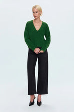 Load image into Gallery viewer, Pistola Kit V-Neck Long Sleeved Sweater in Winter Green