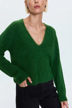 Load image into Gallery viewer, Pistola Kit V-Neck Long Sleeved Sweater in Winter Green