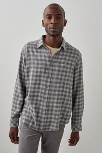 Rails Lennox Shirt in Charcoal Flax Melange