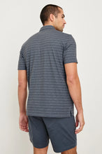 Load image into Gallery viewer, Rails Merced Golf Polo Shirt in Sashiko Border Black