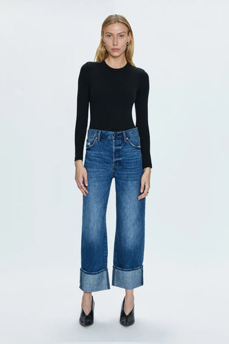 Pistola Ryder High Rise Cuffed Straight in Fulton