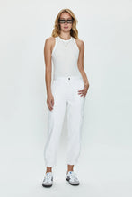 Load image into Gallery viewer, Pistola Josephine High Rise Tapered Cargo in White
