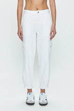 Load image into Gallery viewer, Pistola Josephine High Rise Tapered Cargo in White