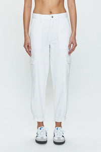 Pistola Josephine High Rise Tapered Cargo in White