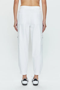 Pistola Josephine High Rise Tapered Cargo in White