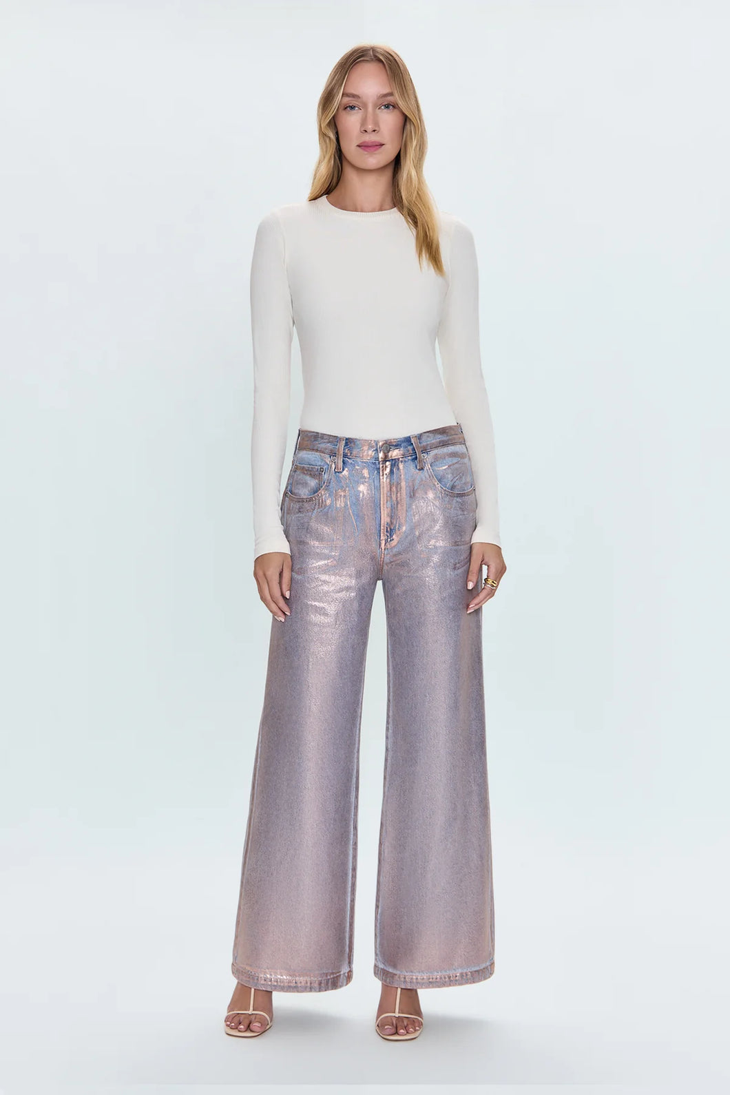 Pistola Jadyn Low Slung Palazzo in Tinsel