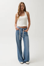 Load image into Gallery viewer, Pistola Jadyn Mid Rise Drawstring Palazzo Jean in Expanse