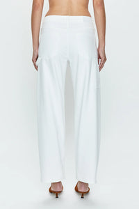 Pistola Lexi Carpenter Mid Rise Bowed Straight in White