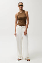 Load image into Gallery viewer, Pistola Sydney High Rise Bowed Linen Wide Leg Trouser in Egret
