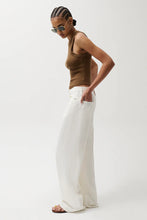 Load image into Gallery viewer, Pistola Sydney High Rise Bowed Linen Wide Leg Trouser in Egret