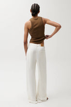 Load image into Gallery viewer, Pistola Sydney High Rise Bowed Linen Wide Leg Trouser in Egret
