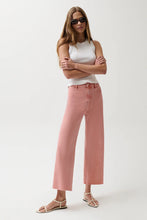 Load image into Gallery viewer, Pistola Penny Crop High Rise Wide Leg Jean in Coral Rose