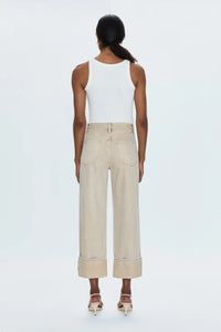 Pistola Ryder High Rise Cuffed Jean in Oat
