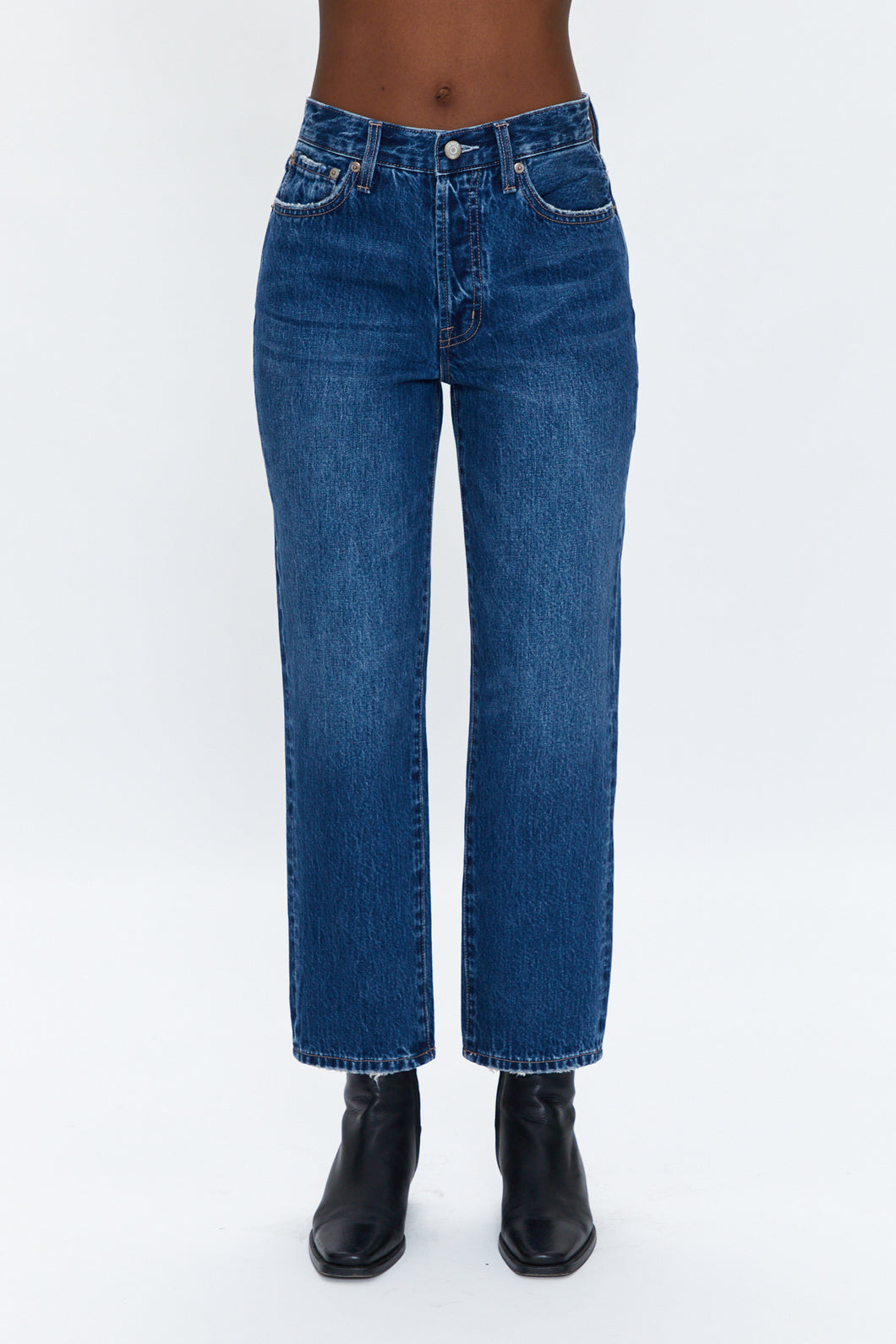 Pistola Charlie High Rise Classic Straight Ankle in Clash