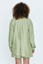 Load image into Gallery viewer, Pistola Irene Effortless Button Down Shirt in Sage Stripe - FINAL SALE