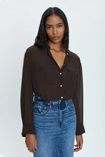 Load image into Gallery viewer, Pistola Reese Sheer Shirt in Dark Roast - FINAL SALE