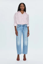 Load image into Gallery viewer, Pistola Samantha Oversized Button Up Shirt in Ruby Stripe