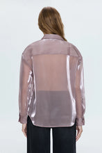 Load image into Gallery viewer, Pistola Miranda Sheer Organza Shirt in Pink Plum - FINAL SALE