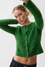 Load image into Gallery viewer, Pistola Yara Alpaca Blend Shrunken Cardigan in Vivid Moss