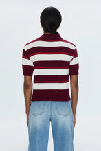 Load image into Gallery viewer, Pistola Drea Polo in Ruby Sangria Stripe
