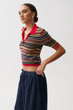 Load image into Gallery viewer, Pistola Ashlee Polo Sweater in Negroni Stripe