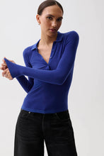 Load image into Gallery viewer, Pistola Elisa Featherweight Polo Henley in Sapphire