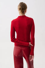 Load image into Gallery viewer, Pistola Elise Featherweight Polo Henley in Savvy Red