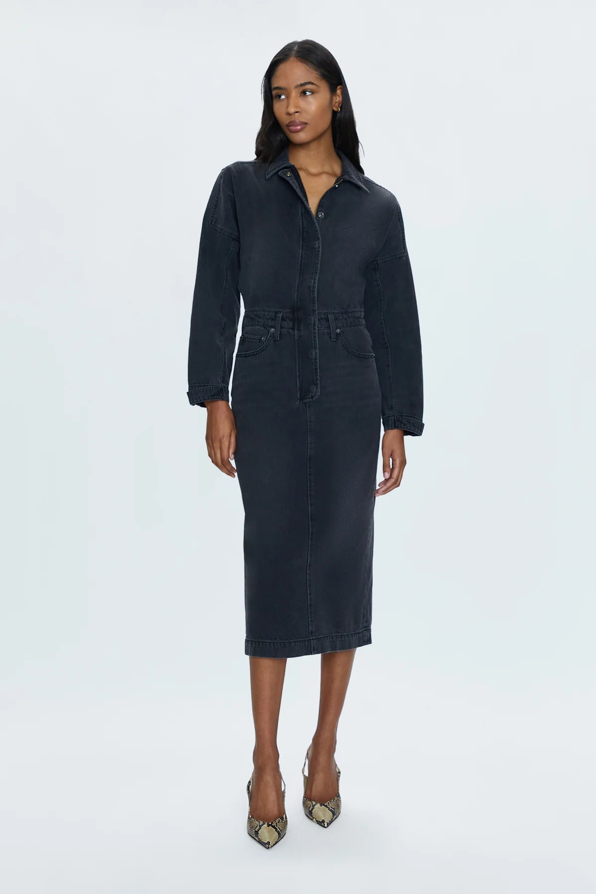 Pistola Tess Denim Midi Dress - Coupe - FINAL SALE Pistola Tess Denim Midi Dress - Coupe - FINAL SALE
