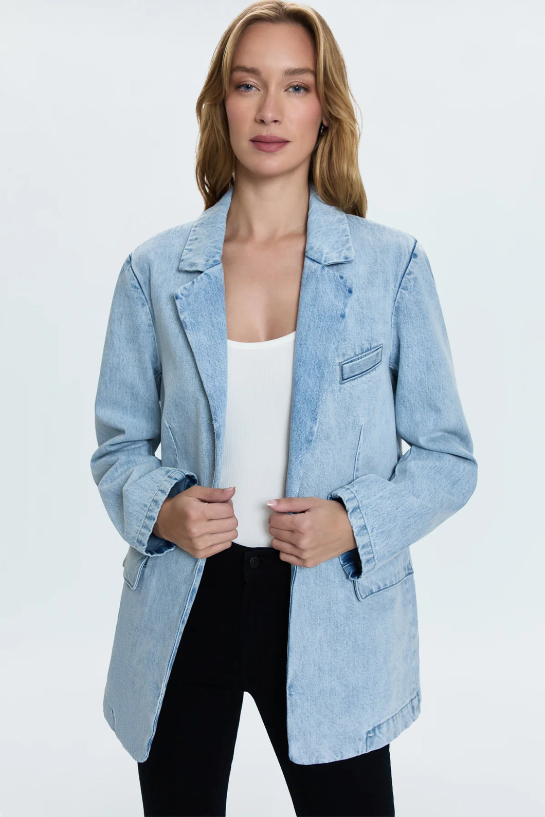 Pistola Skylar Boyfriend Blazer in Powder - FINAL SALE