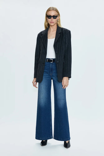 Pistola Jane Oversized Blazer in Charcoal Stripe - FINAL SALE