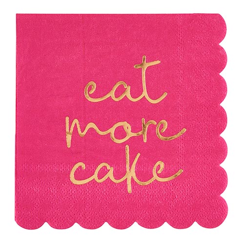 Santa Barbara Design Studio Cocktail Napkin Eat More Cake