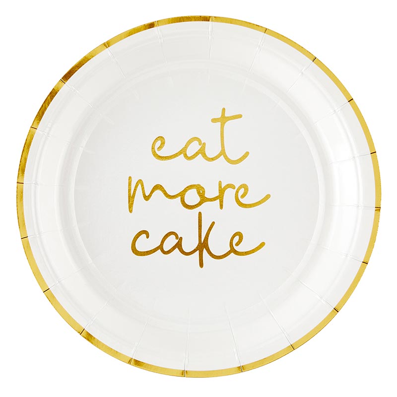 Santa Barbara Design Studio Paper Plate Eat More Cake